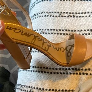 Sam Edelman Yaro heels chunky heel ankle strap nude